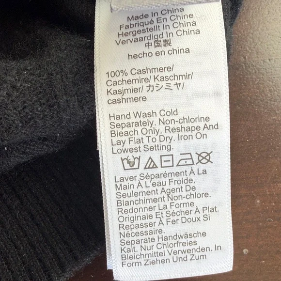 J. Crew Cashmere Black V-Neck Sweater Vest - Picture 5 of 6